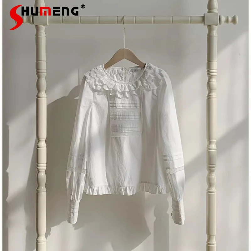 Y2k Simple Design O-neck Lace-trimmed Round-neck Two-tone Shirt 2026 Spring Lolita Style Japanese Sweet Cute Top Blusas De Mujer
Y2k Simple Design O-neck Lace-trimmed Round-neck Two-tone Shirt 2026 Spring Lolita Style Japanese Sweet Cute Top Blusas De Mujer