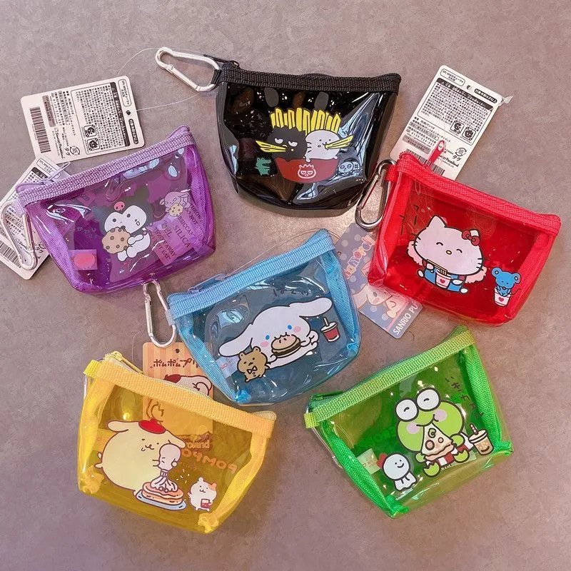 Cinnamoroll Hello Kitty Anime Kawaii Sanrio PVC Transparent Waterproof Coin Purse Cute Kuromi Card Headphone Case Bag Gifts
Cinnamoroll Hello Kitty Anime Kawaii Sanrio PVC Transparent Waterproof Coin Purse Cute Kuromi Card Headphone Case Bag Gifts