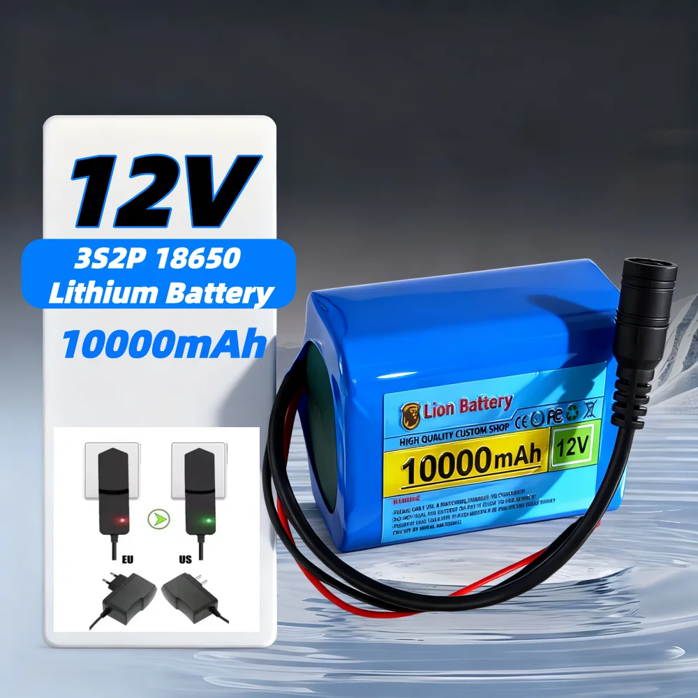 12V 3S2P 10Ah Lithium Battery Pack with 18650 Cells Rechargeable CCTV Camera Monitor Replacement Battery 12V Charger
12V 3S2P 10Ah Lithium Battery Pack with 18650 Cells Rechargeable CCTV Camera Monitor Replacement Battery 12V Charger