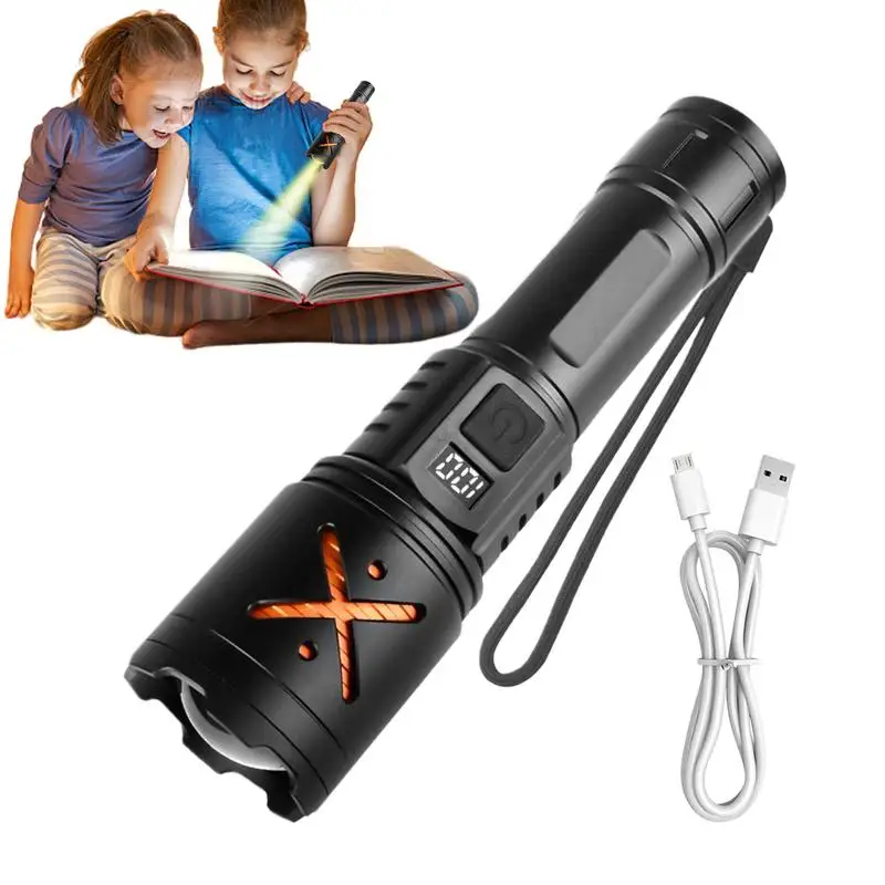 Rechargeable Flashlights Digital Display Torch 3 Brightness Portable Digital Display Flashlights for Hunting Hiking Survival
Rechargeable Flashlights Digital Display Torch 3 Brightness Portable Digital Display Flashlights for Hunting Hiking Survival