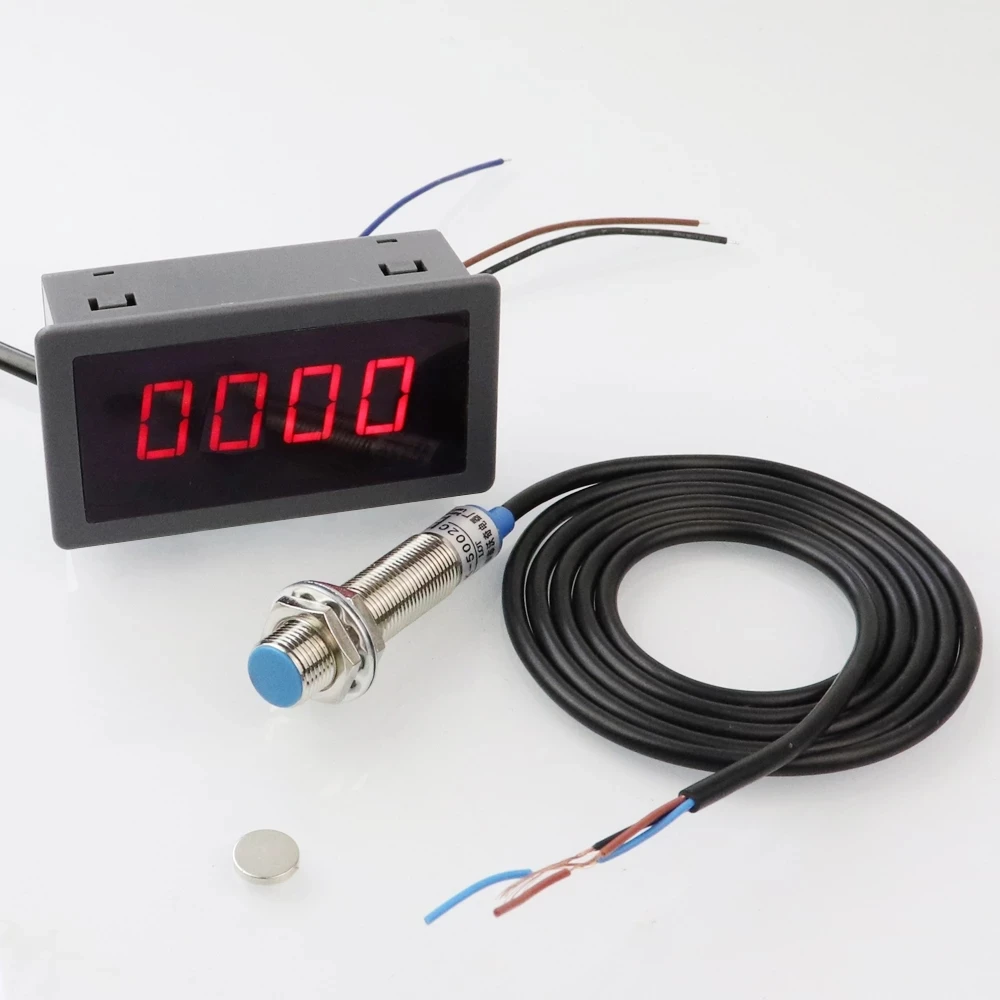 AC 110V 220V Tachometer 4 Digit LED Digital Display otor Tachometer With Hall Sensor Magnet Ac Tachometer Set High Quality
AC 110V 220V Tachometer 4 Digit LED Digital Display otor Tachometer With Hall Sensor Magnet Ac Tachometer Set High Quality