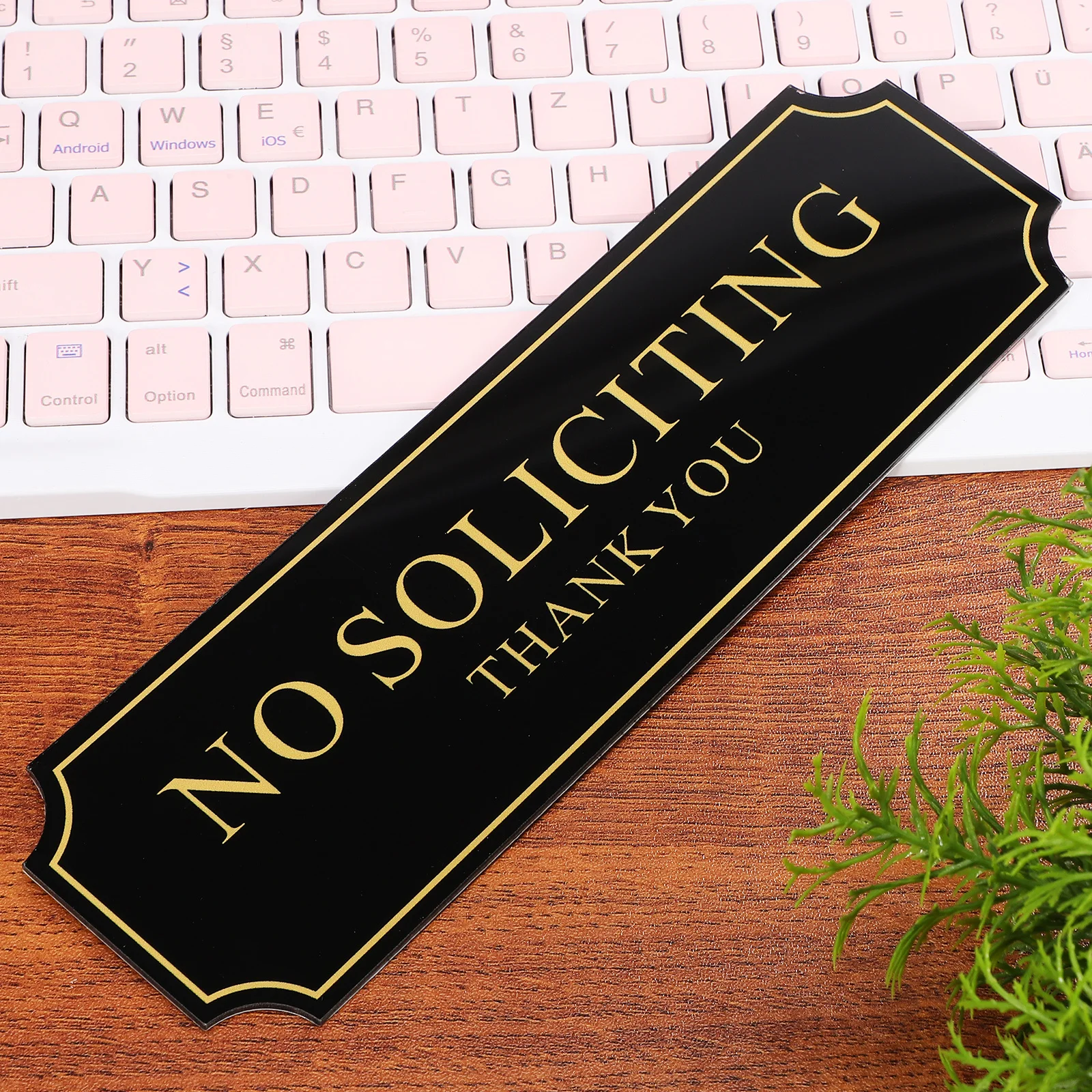 Self-Adhesive No Soliciting Sign High Adhesion Acrylic Door Window Sign for Office Front Door Privacy Protection
Self-Adhesive No Soliciting Sign High Adhesion Acrylic Door Window Sign for Office Front Door Privacy Protection