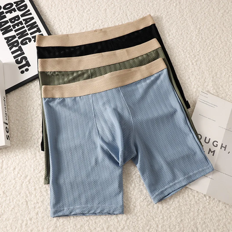 Men's Jacquard Underwear U Convex Pouch Panties Thin Breathable Ice Silk Anti-Wear Legs Boxer High Elastic Underpants Bikini
Men's Jacquard Underwear U Convex Pouch Panties Thin Breathable Ice Silk Anti-Wear Legs Boxer High Elastic Underpants Bikini