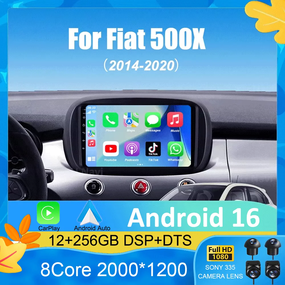 Car Radio Android 16 For Fiat 500X 2014 - 2020 Multimedia Video Player GPS Navigation Wireless Carplay+Auto Stereo QLED HeadUnit
Car Radio Android 16 For Fiat 500X 2014 - 2020 Multimedia Video Player GPS Navigation Wireless Carplay+Auto Stereo QLED HeadUnit