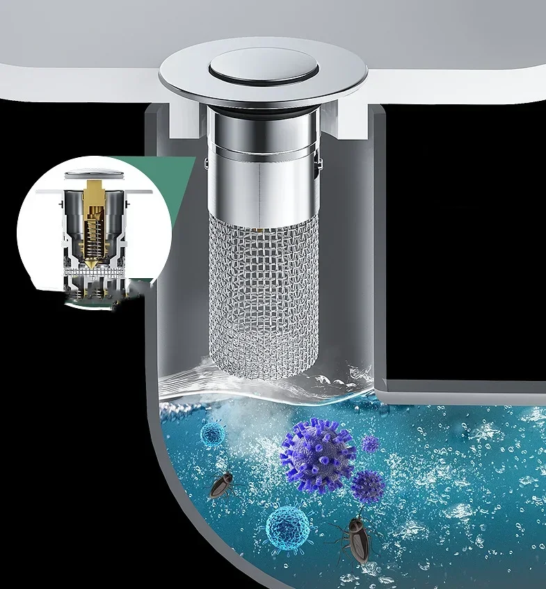 1pc Hand washing art basin, filter bounce core, leak plug, basin, sink accessories, drain, deodorization net, basin, press type 
1pc Hand washing art basin, filter bounce core, leak plug, basin, sink accessories, drain, deodorization net, basin, press type
