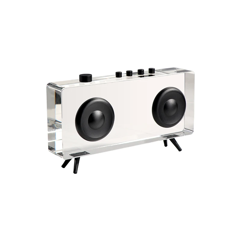 Simple modern luxury transparent radio recorders crystal display model room foyer desktop decoration
Simple modern luxury transparent radio recorders crystal display model room foyer desktop decoration