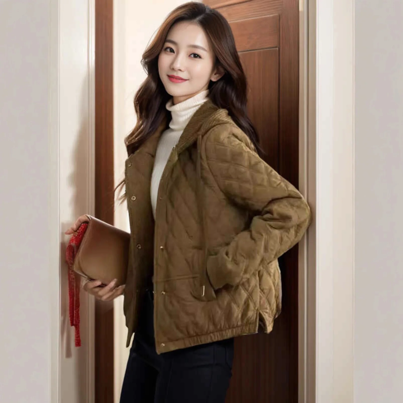 Cotton Jacket for Women Short and Stylish with a Diamond Grid Hood and Lightweight Cotton Jacket 2025 Autumn and Winter New
Cotton Jacket for Women Short and Stylish with a Diamond Grid Hood and Lightweight Cotton Jacket 2025 Autumn and Winter New