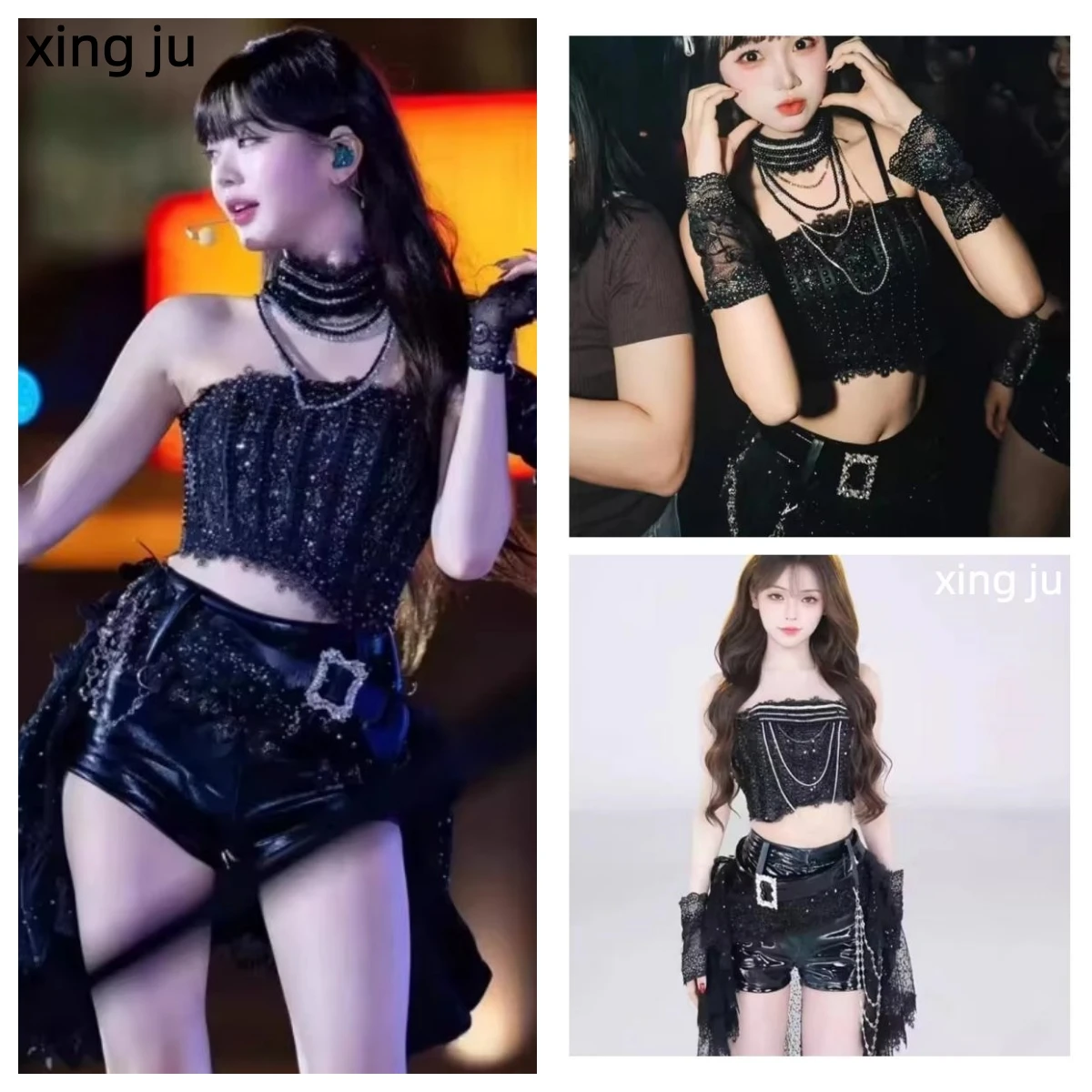 Костюмы для выступлений Xing Ju Kpop: роскошные топы-халтеры с бриллиантами, черные обтягивающие шорты для женщин, наряды для джазовых танцев и вечеринок на день рождения
Костюмы для выступлений Xing Ju Kpop: роскошные топы-халтеры с бриллиантами, черные обтягивающие шорты для женщин, наряды для джазовых танцев и вечеринок на день рождения