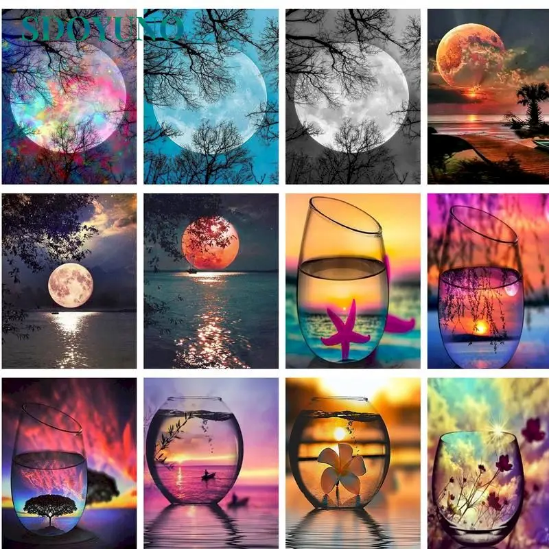 SDOYUNO 5D DIY Rhinestones Diamond Painting Moon Landscape Diamond Embroidery Glass Cross Stitch Mosaic Crafts Kit
SDOYUNO 5D DIY Rhinestones Diamond Painting Moon Landscape Diamond Embroidery Glass Cross Stitch Mosaic Crafts Kit