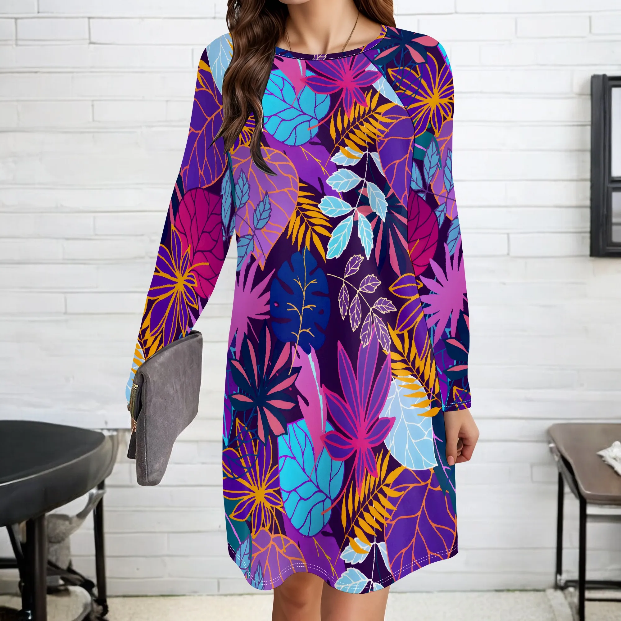 Women's Summer Autumn 3D Fashion Printed Retro Long Sleeve Round Neck Dress
Women's Summer Autumn 3D Fashion Printed Retro Long Sleeve Round Neck Dress