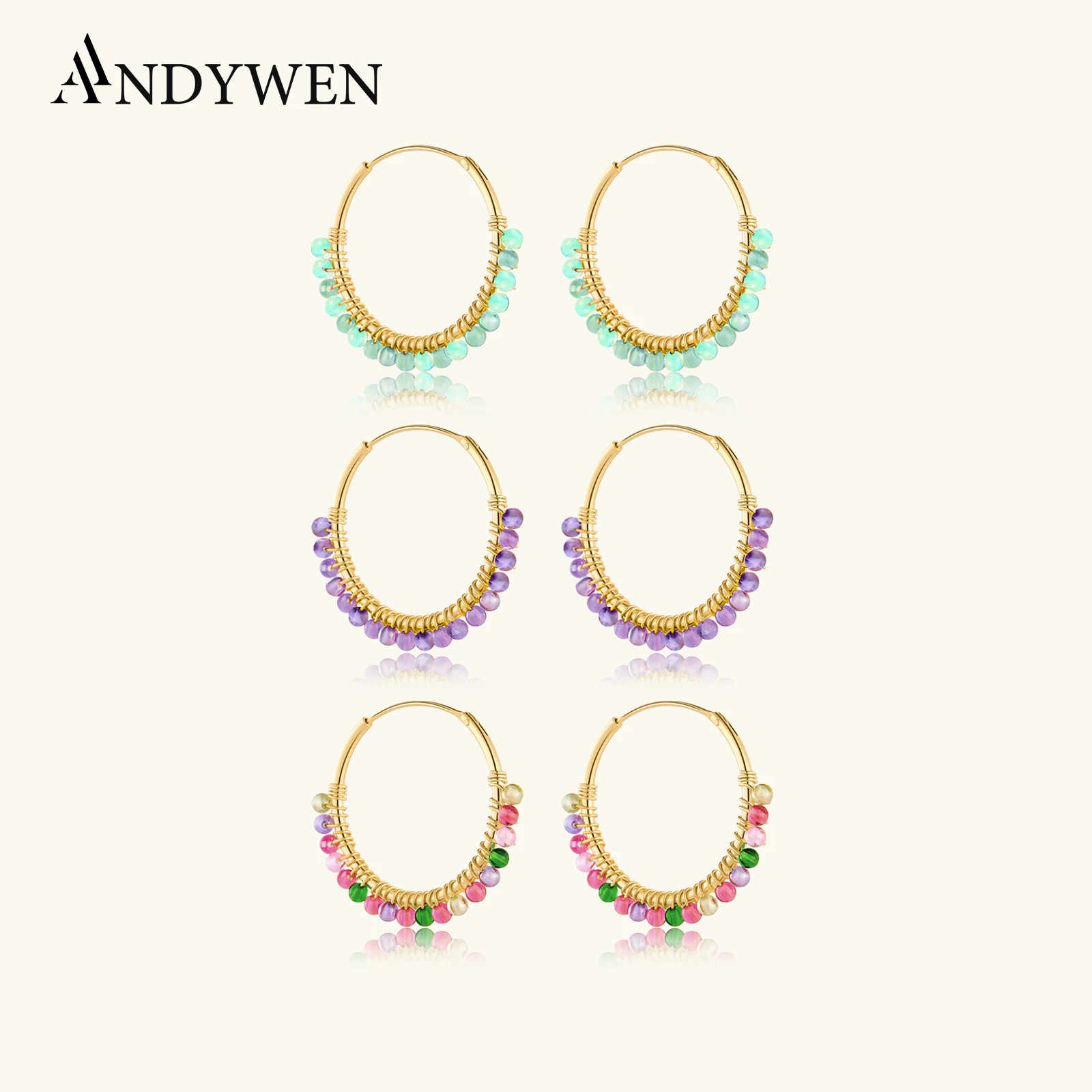 ANDYWEN 925 Sterling Silver Multi Mix Color Purple Beads Moonstone Hoops 2026 Big Women Fashion Luxury Party Earring For Gift
ANDYWEN 925 Sterling Silver Multi Mix Color Purple Beads Moonstone Hoops 2026 Big Women Fashion Luxury Party Earring For Gift