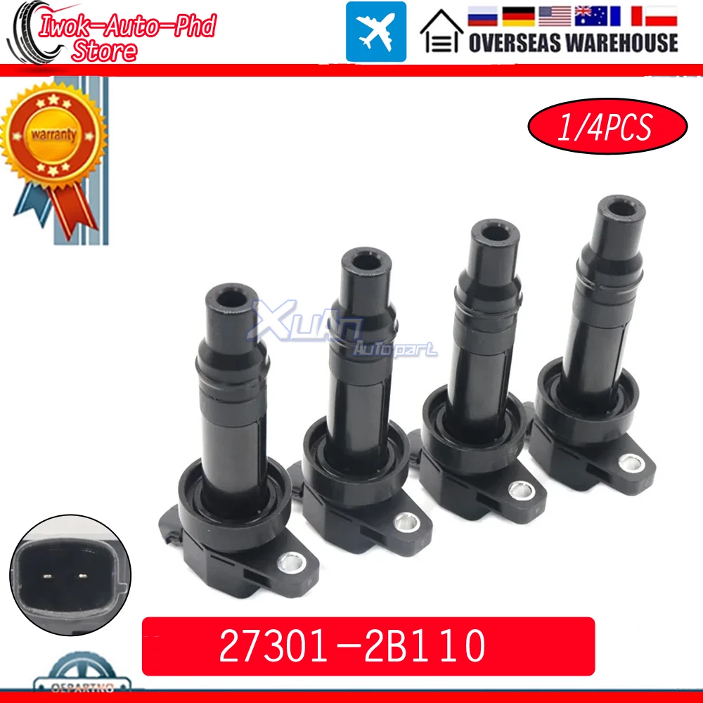 4pcs NEW 2013-2017 Ignition Coil for Hyundai Veloster Turbocharged 1.6L for Kia Forte5 Forte Koup 2014-2016 27301-2B110 UF707
4pcs NEW 2013-2017 Ignition Coil for Hyundai Veloster Turbocharged 1.6L for Kia Forte5 Forte Koup 2014-2016 27301-2B110 UF707