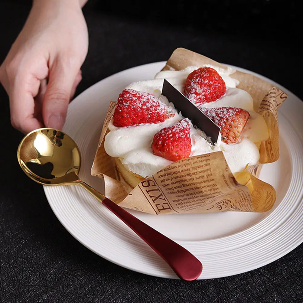 5Pcs Kids Meal Spoon Stainless Steel Creative Multifunctional Dessert Scoop Set Red Dark Green Black Rose Gold Silver
5Pcs Kids Meal Spoon Stainless Steel Creative Multifunctional Dessert Scoop Set Red Dark Green Black Rose Gold Silver