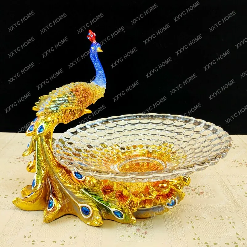 high-end luxury golden peacock fruit plate light luxury dining table guest decoration
high-end luxury golden peacock fruit plate light luxury dining table guest decoration