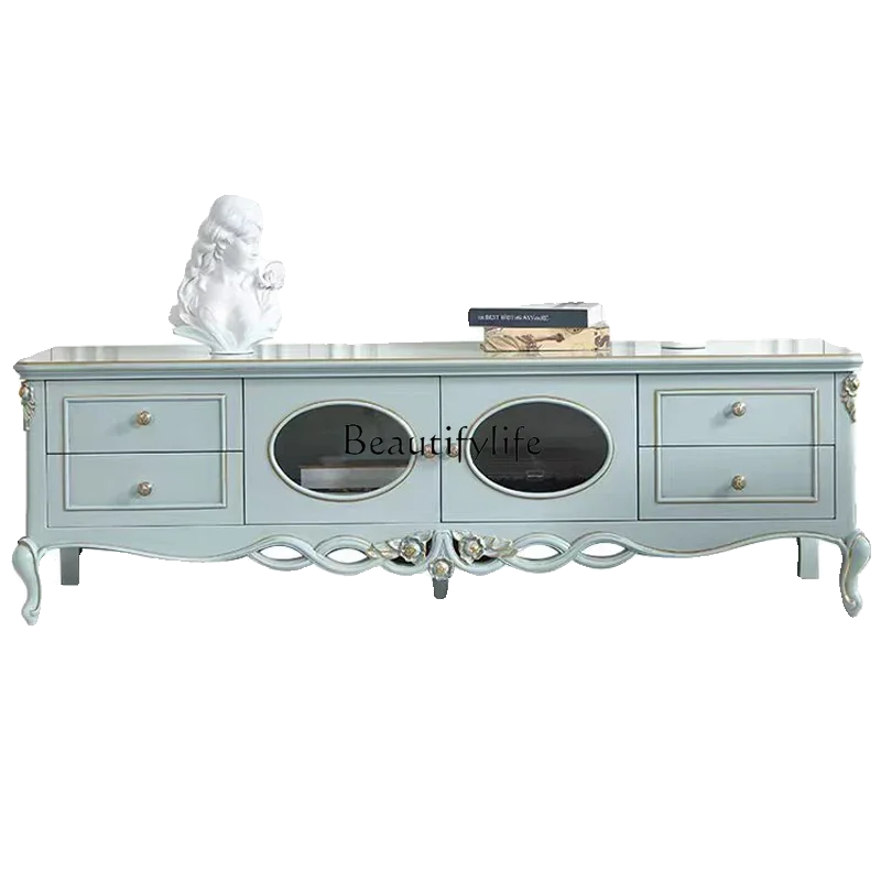 1*French light luxury solid wood carving flower TV cabinet European pastoral simple small apartment
1*French light luxury solid wood carving flower TV cabinet European pastoral simple small apartment