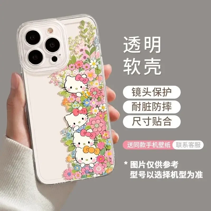 Sweet Hello Kitty Kawaii Anime Sanrio Flower iPhone16 Promax Cover Cute Apple 15pro Phone Case Soft Gifts Toys for Girls
Sweet Hello Kitty Kawaii Anime Sanrio Flower iPhone16 Promax Cover Cute Apple 15pro Phone Case Soft Gifts Toys for Girls