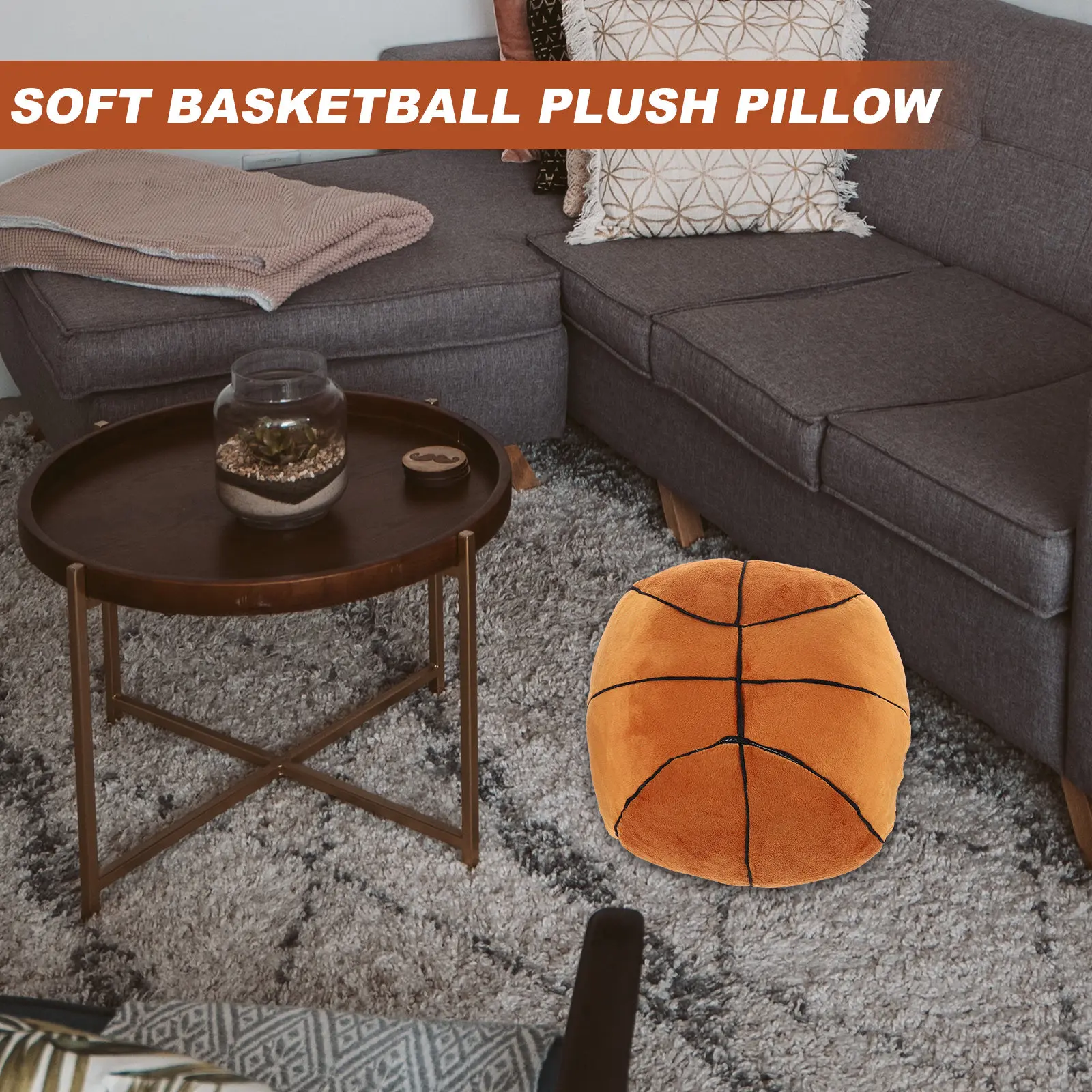 Basketball Shaped Throw Pillow Stuffed Cushion Warm Soft Texture Decorative Seat Backrest for Sofa Bedroom Office Car
Basketball Shaped Throw Pillow Stuffed Cushion Warm Soft Texture Decorative Seat Backrest for Sofa Bedroom Office Car