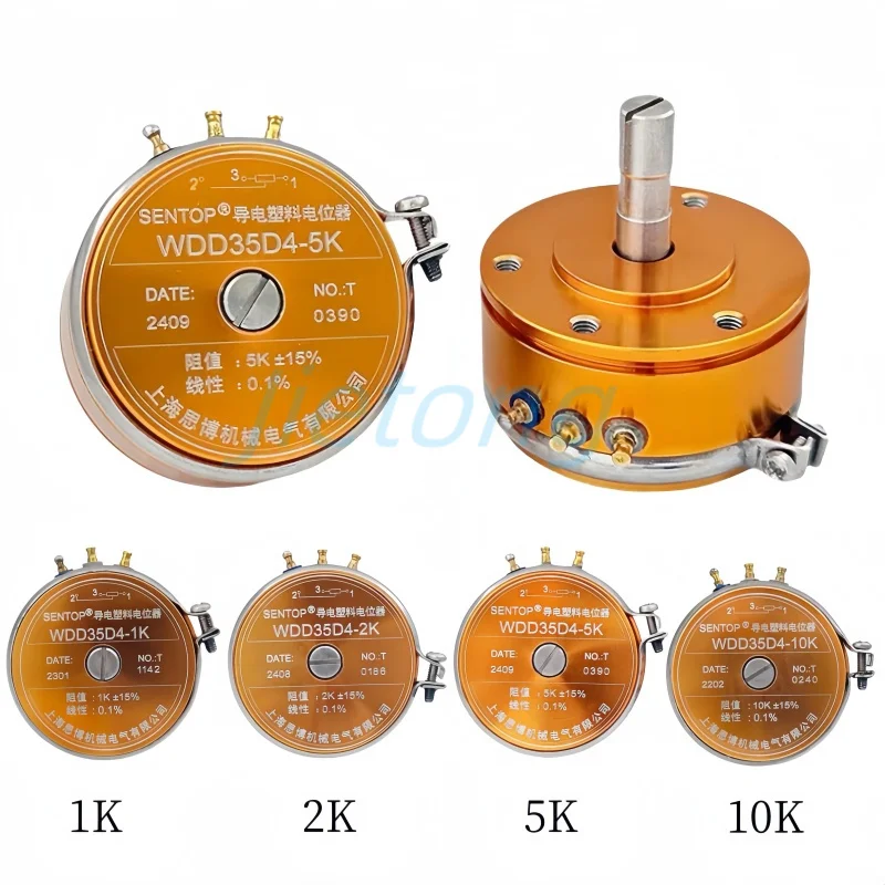 1PC SENTOP WDD35D4 Linear 0.1% 1K/2K/5K/10K Conductive Plastic Potentiometer 19mm Short Axis Angle Sensor Displacement WDD35D-4
1PC SENTOP WDD35D4 Linear 0.1% 1K/2K/5K/10K Conductive Plastic Potentiometer 19mm Short Axis Angle Sensor Displacement WDD35D-4