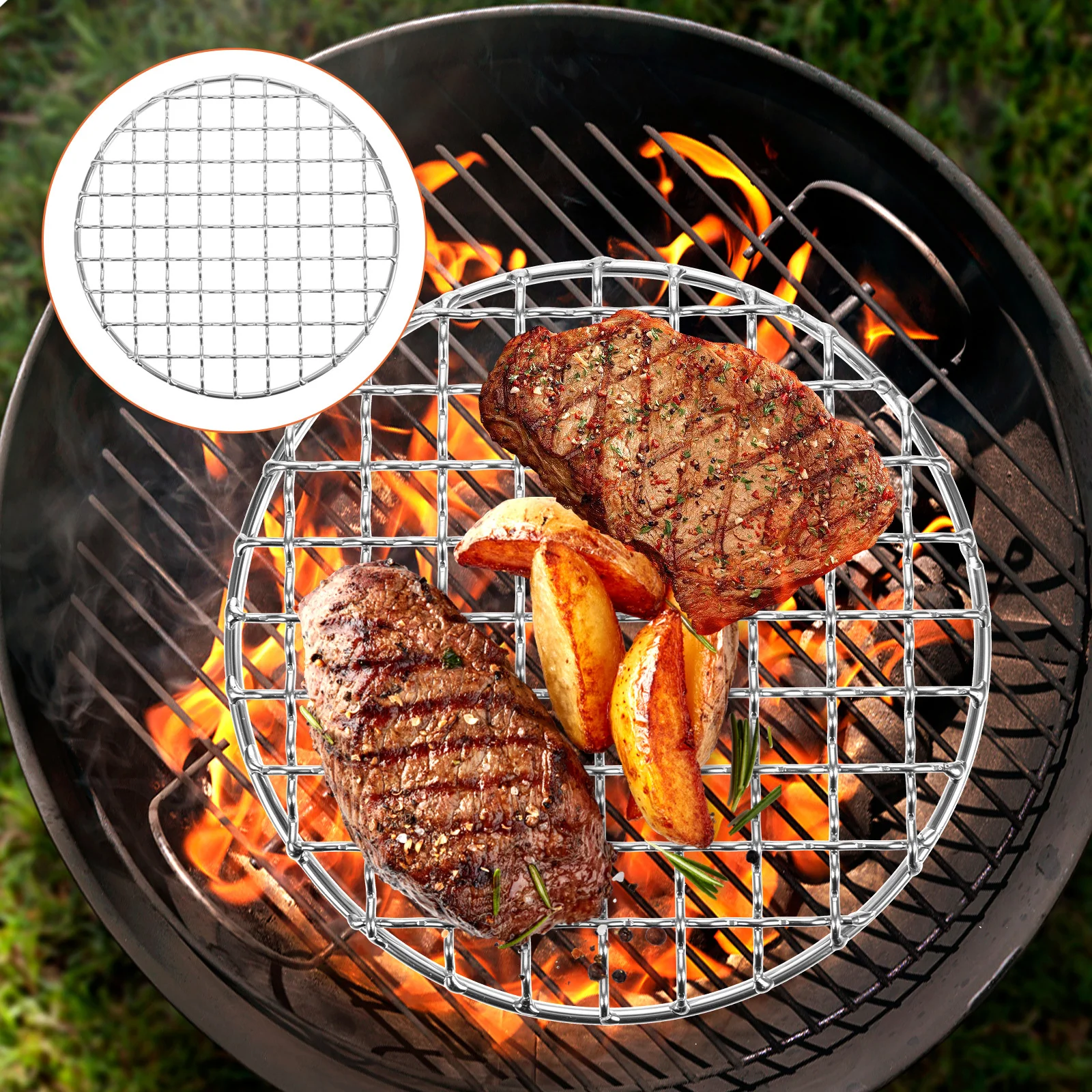 Round Grill Mesh Bbq Stainless Steel Meat Fish Vegetable Grilling Tool Portable Outdoor Barbecue Accessory Grill Mesh Bbq
Round Grill Mesh Bbq Stainless Steel Meat Fish Vegetable Grilling Tool Portable Outdoor Barbecue Accessory Grill Mesh Bbq