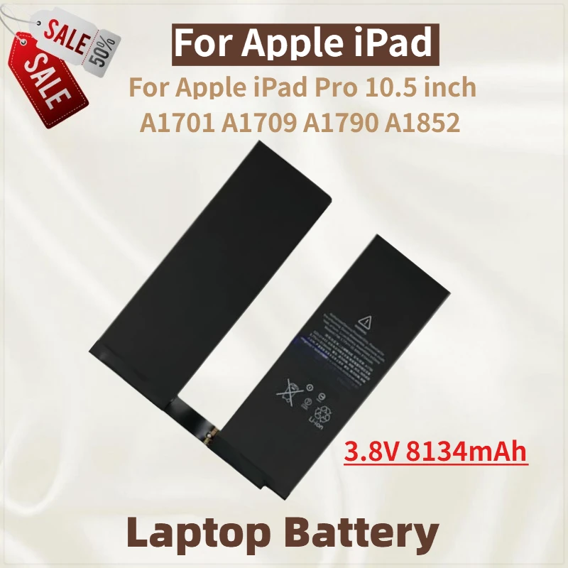 High Quality 3.8V 8134mAh Tablet Battery For Apple iPad Pro 10.5 inch A1701 A1709 A1790 A1852 A1798 New Replacement Battery
High Quality 3.8V 8134mAh Tablet Battery For Apple iPad Pro 10.5 inch A1701 A1709 A1790 A1852 A1798 New Replacement Battery