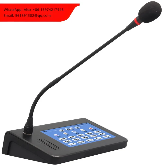 IP Public Address System Network Paging Mic Intercom Paging Microphone With 7 Inch Touch Screen Multi Zone PA System Paging
IP Public Address System Network Paging Mic Intercom Paging Microphone With 7 Inch Touch Screen Multi Zone PA System Paging