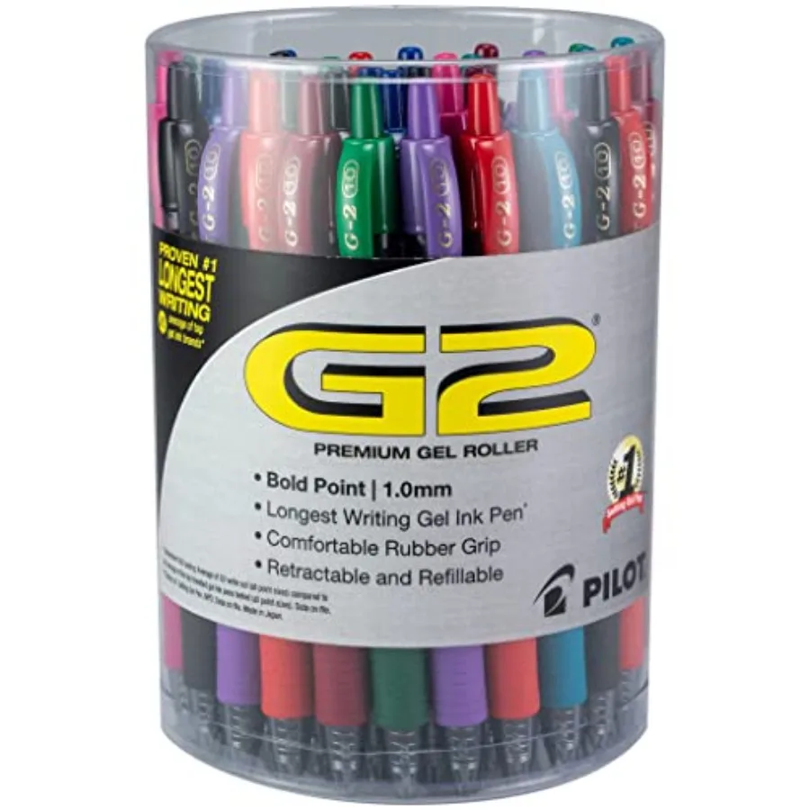 G2 Premium Refillable and Retractable Rolling Ball Gel Pens Bold Point Assorted Color Inks 36-Pack Tub 14563
G2 Premium Refillable and Retractable Rolling Ball Gel Pens Bold Point Assorted Color Inks 36-Pack Tub 14563