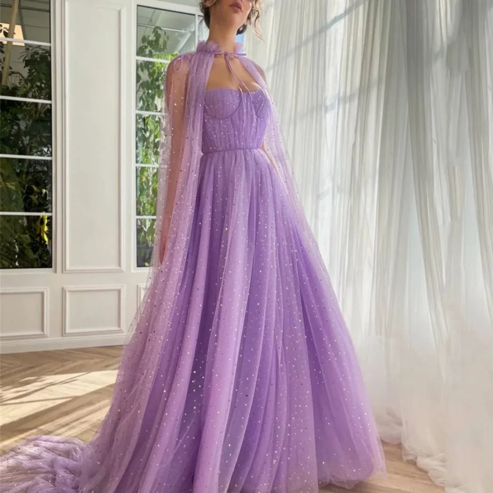 A Line Customized Elegant Prom Dresses Tulle Shiny Sweetheart Shawl Party Gowns Spaghetti Straps Evening Dress New Vestidos
A Line Customized Elegant Prom Dresses Tulle Shiny Sweetheart Shawl Party Gowns Spaghetti Straps Evening Dress New Vestidos