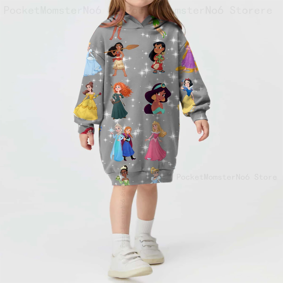 Baby Girl Disney Princess Hoodie Dress Spring and Autumn Cartoon Casual Girls Sweater Dress Disney Fashion Hooded Top 1-6 Years
Baby Girl Disney Princess Hoodie Dress Spring and Autumn Cartoon Casual Girls Sweater Dress Disney Fashion Hooded Top 1-6 Years