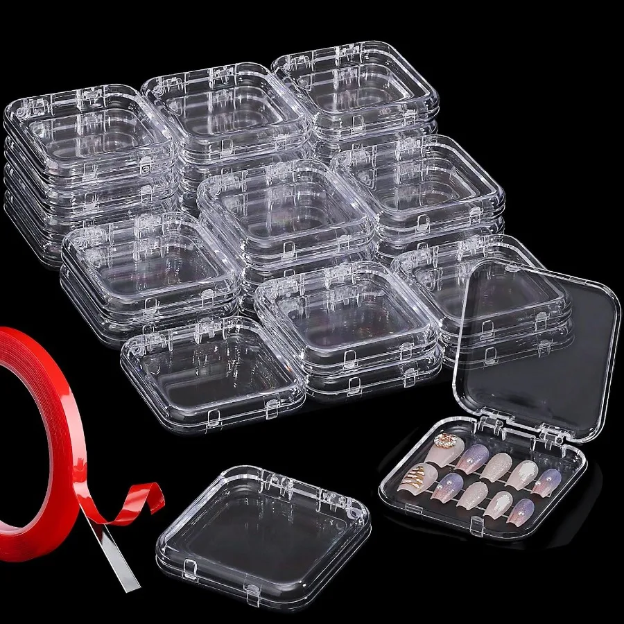 27PCS Clear Acrylic Press on Nail Boxes with 5M Nail Tape for Storage and Display Empty Plastic Packaging Boxes Ideal for Nail
27PCS Clear Acrylic Press on Nail Boxes with 5M Nail Tape for Storage and Display Empty Plastic Packaging Boxes Ideal for Nail
