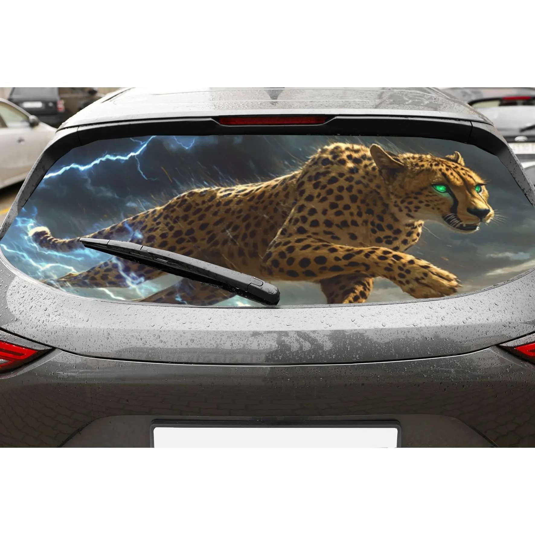 Lightning Cheetah PVC Perforated Car Vinyl Wraps, Privacy Enhancing Design for Rear Window, Car Rear Windshield Sticker for Most
Lightning Cheetah PVC Perforated Car Vinyl Wraps, Privacy Enhancing Design for Rear Window, Car Rear Windshield Sticker for Most