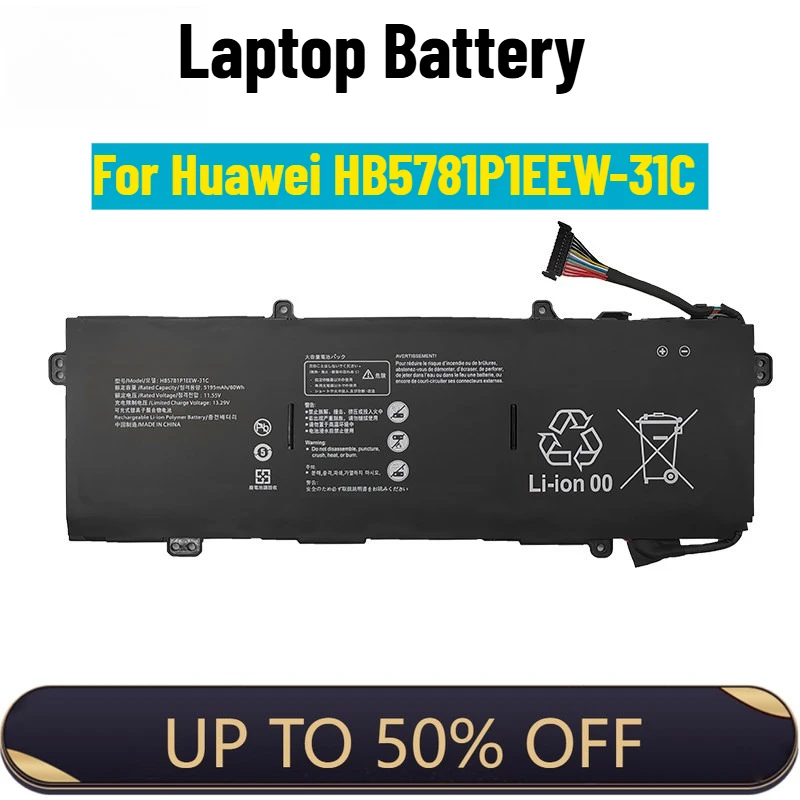 Laptop Battery for Huawei MateBook D16 RLEF-16 MRG-W76 HB5781P1EEW-31C
Laptop Battery for Huawei MateBook D16 RLEF-16 MRG-W76 HB5781P1EEW-31C
