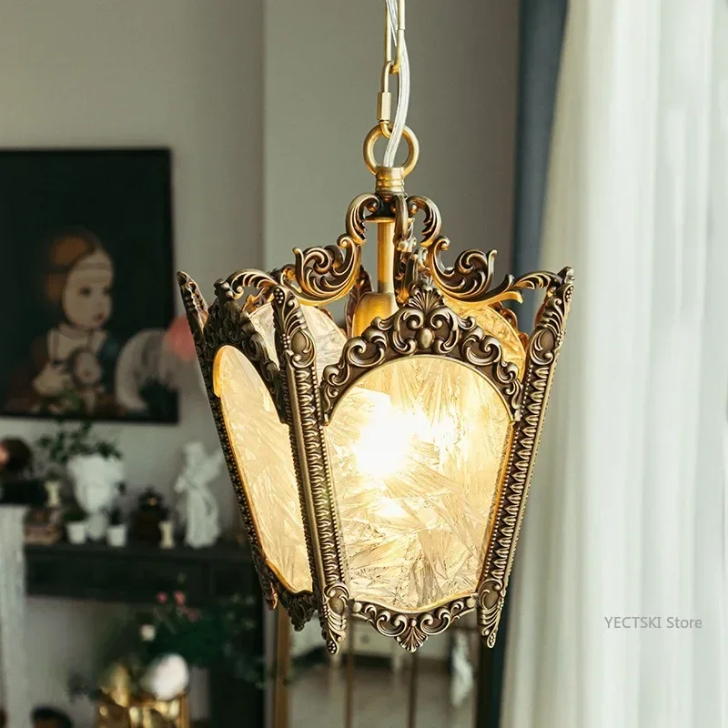 GHEUVNJ Nordic retro all copper American ice flower pendant light, Japanese bar counter headboard, foyer, hallway, res
GHEUVNJ Nordic retro all copper American ice flower pendant light, Japanese bar counter headboard, foyer, hallway, res