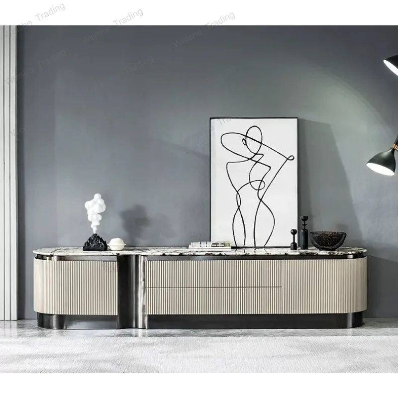 Italian light luxury marble TV cabinet, modern minimalist solid wood floor cabinet
Italian light luxury marble TV cabinet, modern minimalist solid wood floor cabinet