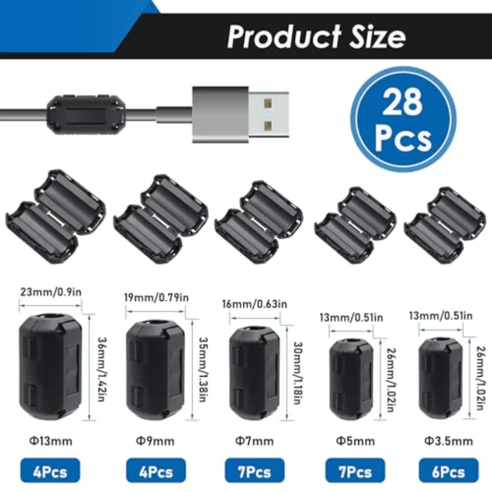 Cable Interference Reducer Clip Holder Cable Management RFI Noise Suppressor Easy Installation Reliable Performance
Cable Interference Reducer Clip Holder Cable Management RFI Noise Suppressor Easy Installation Reliable Performance
