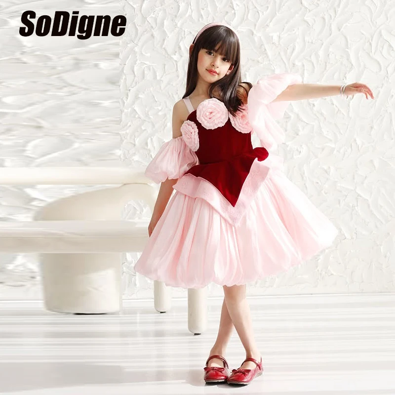 SoDigne A-line Velvet/Shiny Satin Flower Girl Dress Detachable Sleeves Kid Gown Birthday Dresses Customized vestidos para niñas
SoDigne A-line Velvet/Shiny Satin Flower Girl Dress Detachable Sleeves Kid Gown Birthday Dresses Customized vestidos para niñas