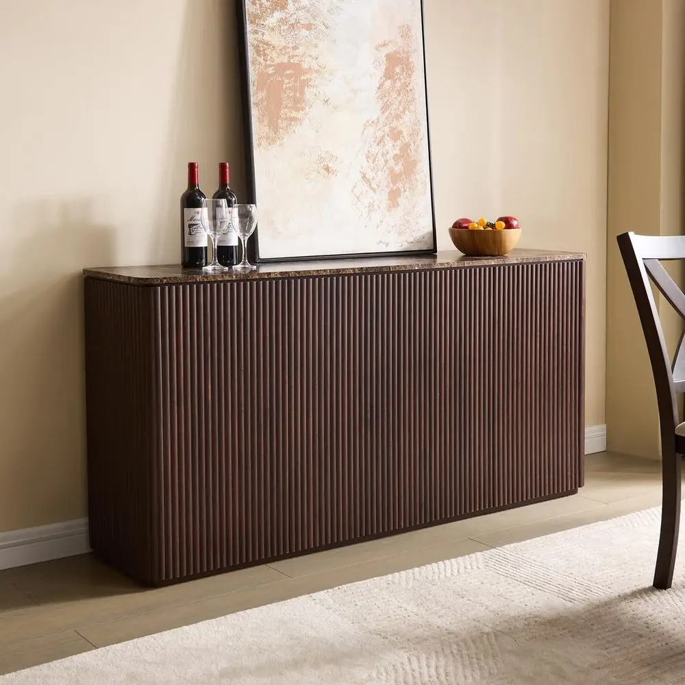 4 Doors Sideboard Cabinet with Storage, 64 Wooden Credenza with Shelves, Faux MarbleTop Coffee Bar Console Table, Modern Buffet
4 Doors Sideboard Cabinet with Storage, 64 Wooden Credenza with Shelves, Faux MarbleTop Coffee Bar Console Table, Modern Buffet