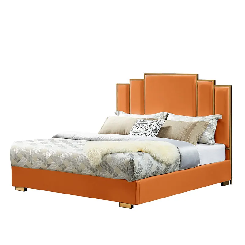 # Luxury Bed Bedroom Furniture Modern Wooden Headboard Queen Soft Bed Stainless Steel King Size Double Bed
# Luxury Bed Bedroom Furniture Modern Wooden Headboard Queen Soft Bed Stainless Steel King Size Double Bed