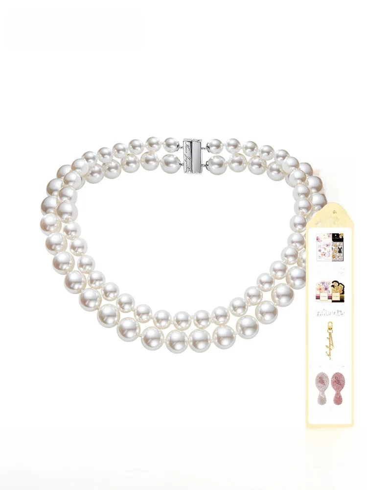 Elegant Double Layer Fake Pearl Necklace Nana Jacqueline Lockbone Chain Birthday Gift Simple Style out Fashion Jewelry
Elegant Double Layer Fake Pearl Necklace Nana Jacqueline Lockbone Chain Birthday Gift Simple Style out Fashion Jewelry