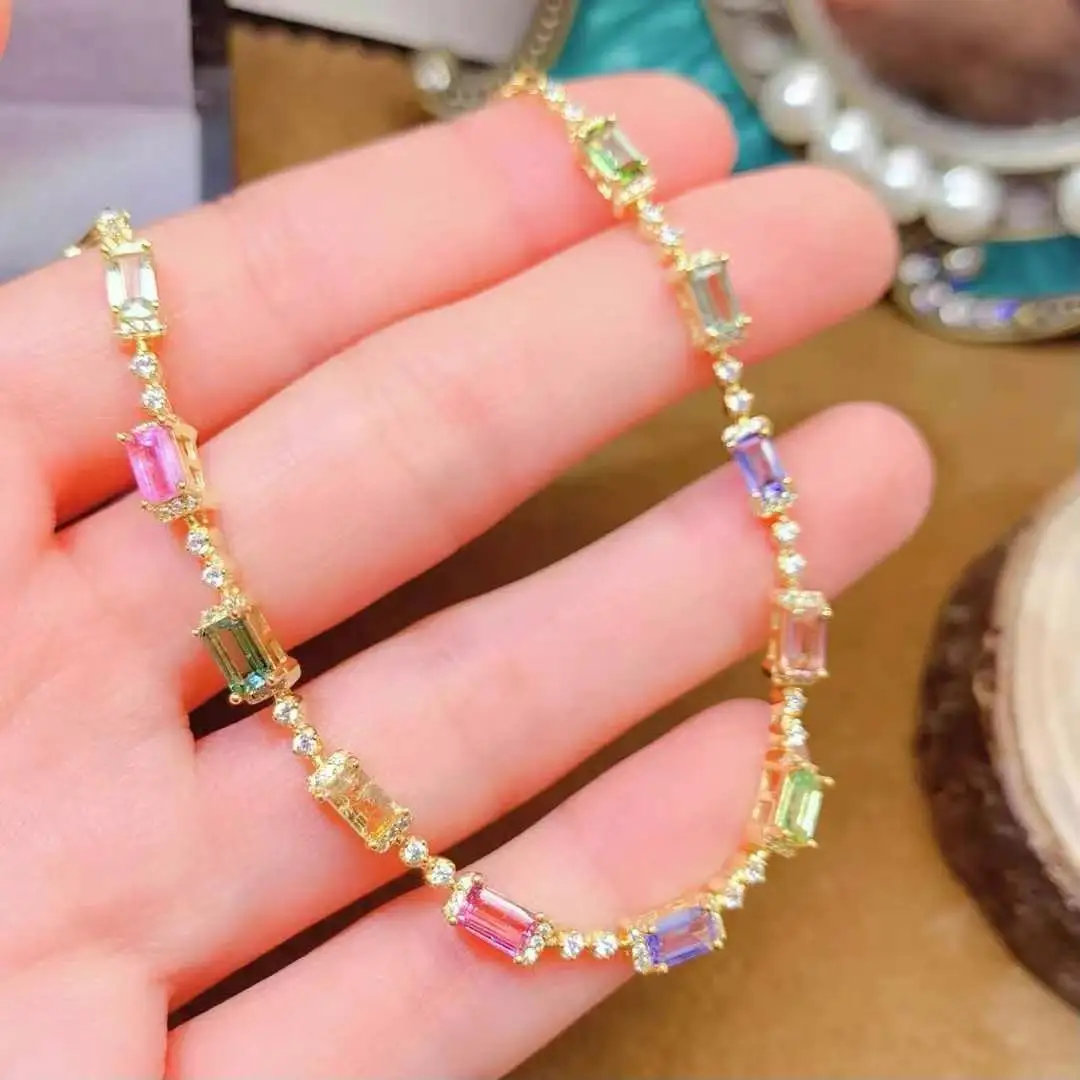 Elegant Temperament 100% NaturalTanzanite Bracelet 925 Sterling Silver Real Tanzanite Bracelet
Elegant Temperament 100% NaturalTanzanite Bracelet 925 Sterling Silver Real Tanzanite Bracelet