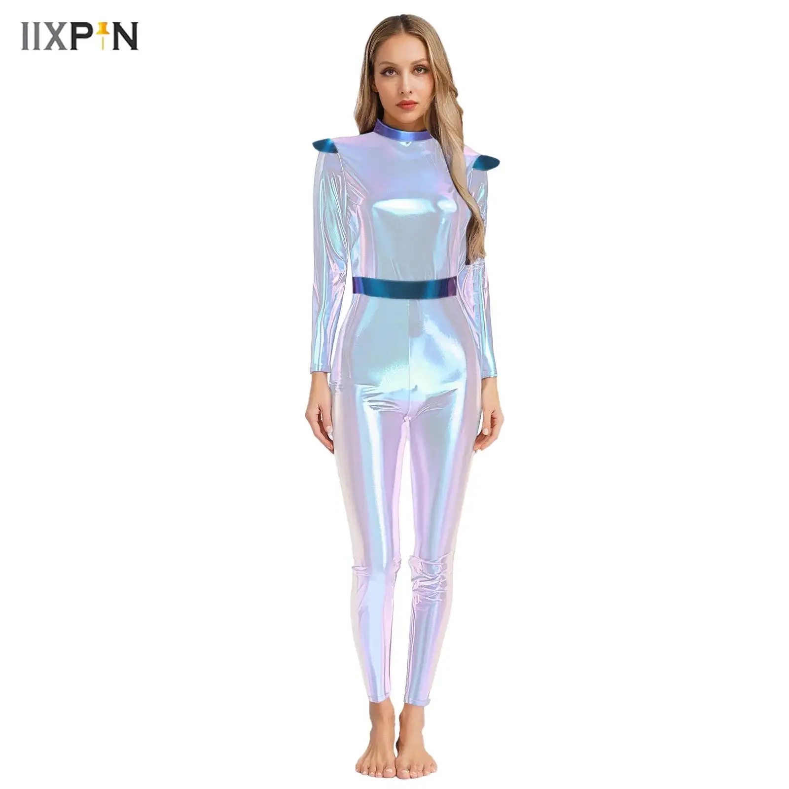 Women Halloween Alien Costume Long Sleeves High Waist Long Jumpsuit Outer Space Cutie Robot Costume for Theme Party Performance
Women Halloween Alien Costume Long Sleeves High Waist Long Jumpsuit Outer Space Cutie Robot Costume for Theme Party Performance