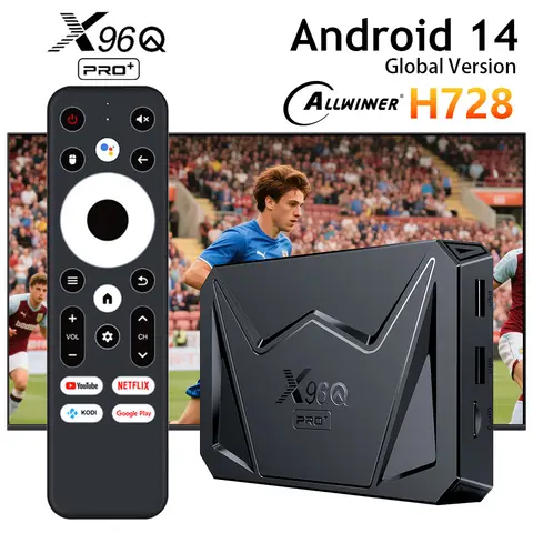 Original X96Q PRO+ Android 14 Smart TV Box Allwinner H728 Quad Core 8K HD 1000M Wifi6 X96QPRO Plus Set Top Box