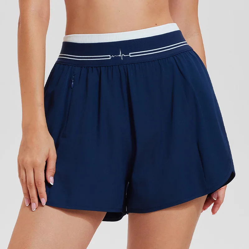 Women's High-Waisted Running Shorts with Double Waistband, Color-Blocking Design, Breathable Athletic Shorts for Workout and Gym
Women's High-Waisted Running Shorts with Double Waistband, Color-Blocking Design, Breathable Athletic Shorts for Workout and Gym