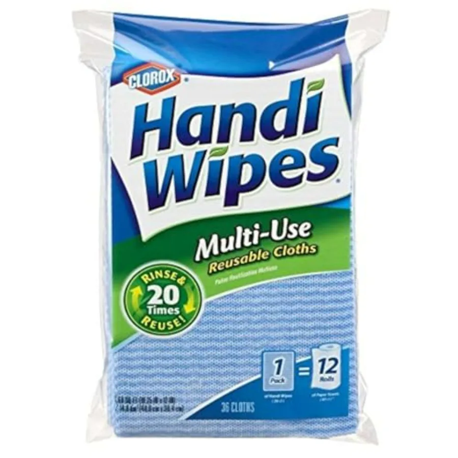 Handi Wipes Clorox Multi-Use Reuseable Cloths, 36 Count
Handi Wipes Clorox Multi-Use Reuseable Cloths, 36 Count