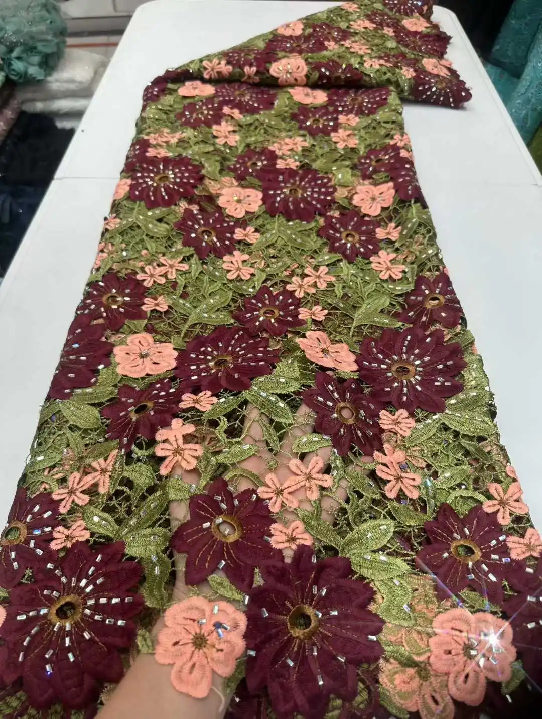 African Guipure Cord Lace Fabric with Rhinestone High Quality Water Soluble for Nigerian Party Dress Sewing 2026
African Guipure Cord Lace Fabric with Rhinestone High Quality Water Soluble for Nigerian Party Dress Sewing 2026