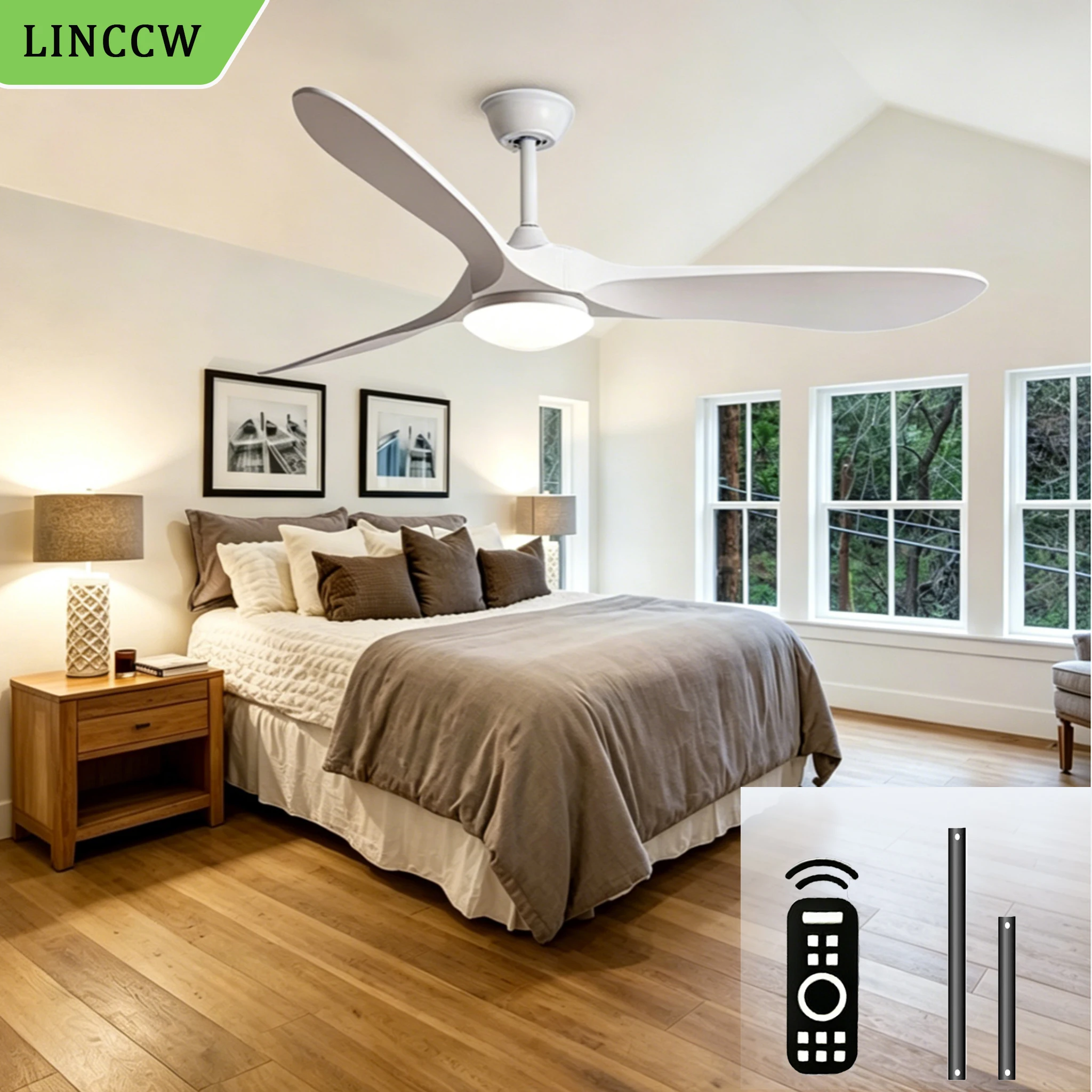 52 Inch Ceiling Fan with Light Industrial Vintage ABS Ventilator Remote Control DC Silent Fan Restaurant Living room
52 Inch Ceiling Fan with Light Industrial Vintage ABS Ventilator Remote Control DC Silent Fan Restaurant Living room