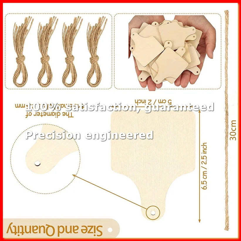 120 Pieces Wooden Cow Ear Tags Unfinished Wood Hanging Cow Tags with Ropes for DIY Craft Christmas Decor-A79M
120 Pieces Wooden Cow Ear Tags Unfinished Wood Hanging Cow Tags with Ropes for DIY Craft Christmas Decor-A79M