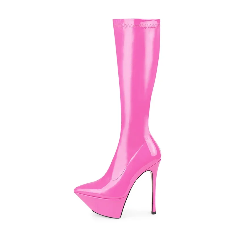 Arden Furtado 2024 Autumn Elastic Microfiber Platform Middle Boots Pointed Toe Side Zipper Super High Heel Modern Boots
Arden Furtado 2024 Autumn Elastic Microfiber Platform Middle Boots Pointed Toe Side Zipper Super High Heel Modern Boots