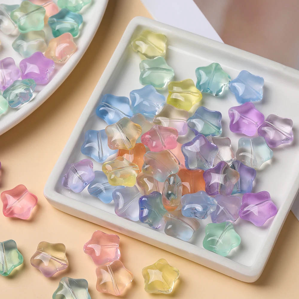 10pcs Colored Star Shaped Beads Glass Spacer Loose Beads for DIY Phone Chains Necklaces Bracelets Crafts Jewelry Making Findings
10pcs Colored Star Shaped Beads Glass Spacer Loose Beads for DIY Phone Chains Necklaces Bracelets Crafts Jewelry Making Findings