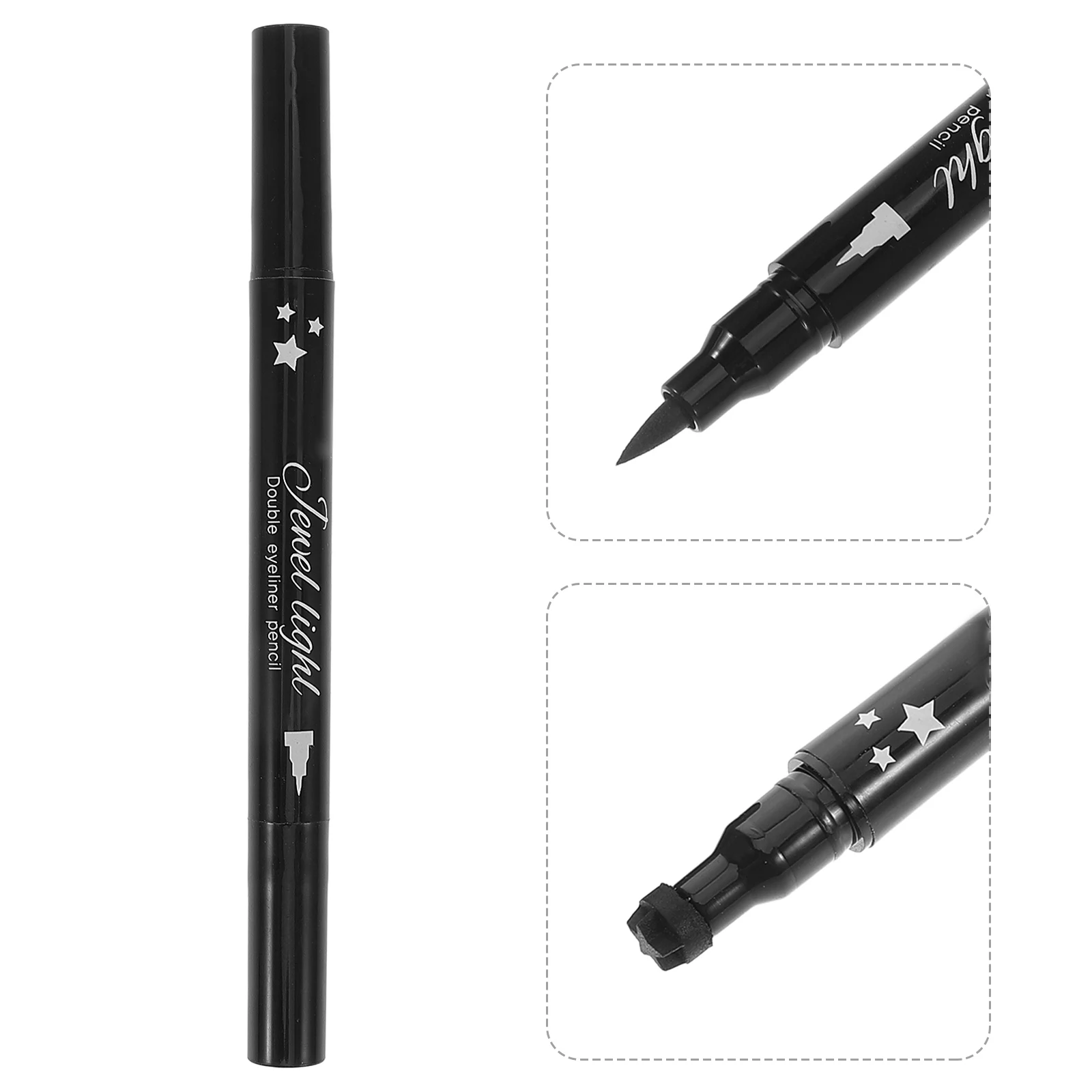 Waterproof Eyeliner Pen Double Ended With Unique Pattern Stamp Quick Drying Formula Long Lasting Black Eye Liner Pencil
Waterproof Eyeliner Pen Double Ended With Unique Pattern Stamp Quick Drying Formula Long Lasting Black Eye Liner Pencil