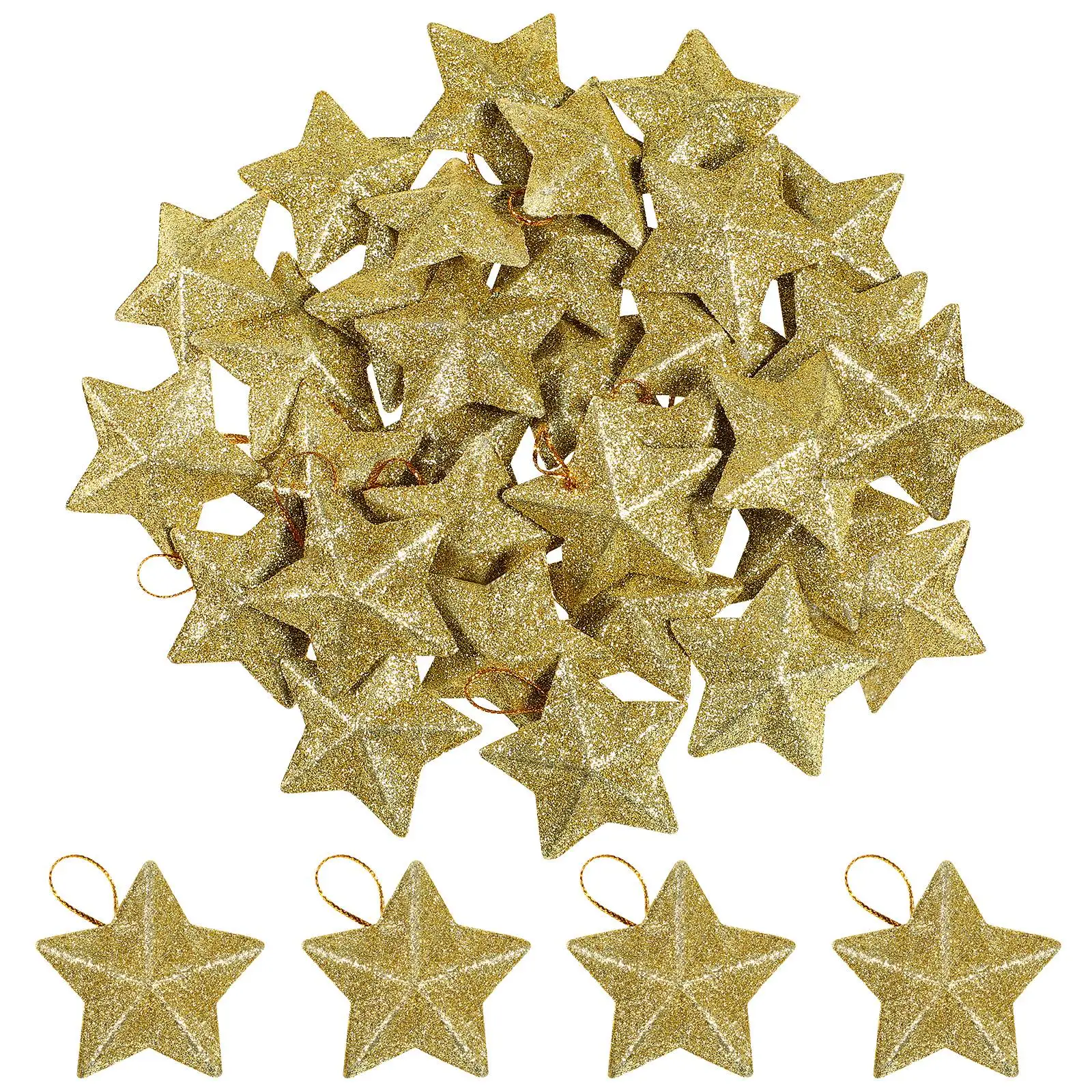30 Pcs Christmas Tree Decorations Golden Star Pendants Hanging naments Festive Holiday Accessories for Home Party
30 Pcs Christmas Tree Decorations Golden Star Pendants Hanging naments Festive Holiday Accessories for Home Party